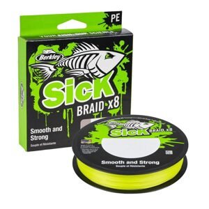 Berkley Šňůra Sick Braid Hi-Vis Žlutá 150m - 0,29mm 26,4kg