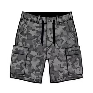 Shimano Kraťasy Cargo Shorts Grey Camo - L