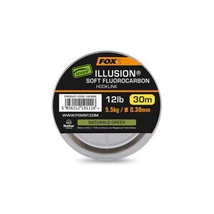 Fox Fluorocarbon Edges Illusion Soft Fluorocarbon Hooklink Naturals Green 30m - 0,39mm 19lb 8.6kg