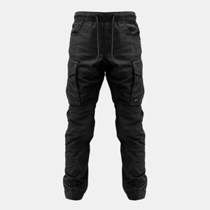 KUMU Lehké kalhoty Utility Cargos černé - L