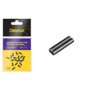 Delphin Krimpovací svorky pro návazce 20ks - 1.0x2.2x8mm