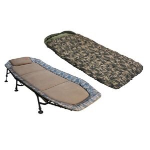 Zfish Lehátko + Spacák Bedchair & Sleeping Bag Camo Set