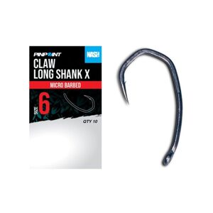 Nash Háčky Claw Long Shank X Micro Barbed 10ks - vel.2