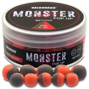 Haldorádó Pop-Up Boilies Method Monster 9+11mm 30g - Játra-Krev