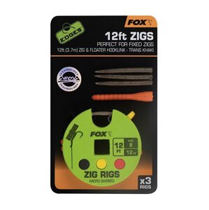 Fox Návazec Edges Zig Rig vel.8 - 12lb 12ft - 3,7m