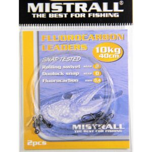 Mistrall Fluorocarbonový návazec 2ks - 40cm 10kg