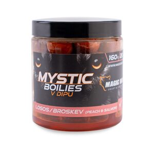 Magic Wolf Boilies v dipu Mystic 160g - Losos/ broskev 24mm